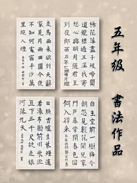 6.五年級書法作品